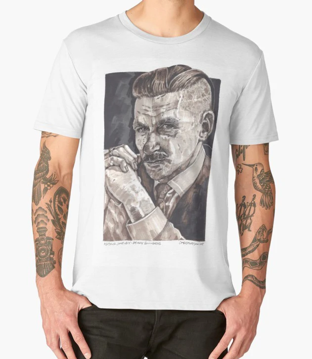 

Printed Men T Shirt Cotton O Neck Tshirts Arthur Shelby Peaky Blinders Illustration Short Sleeve Women T Shirt