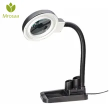 Mrosaa 250-350lm настольная лампа 40 светодиодный светильник увеличительное стекло объектив Настольная лампа с 5X и 10X Лупа Внутреннее освещение