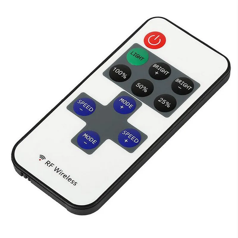 Led Dimmer DC5-24V 12A Mini Wireless RF Controller 11Keys RF Remote Controll for 5050/3528 Single Color LED Strip Flexible Light