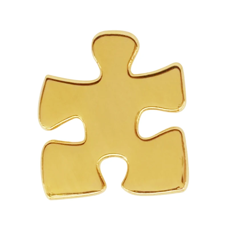 

CMajor New Gold Autism Puzzle Lapel Pin Badge