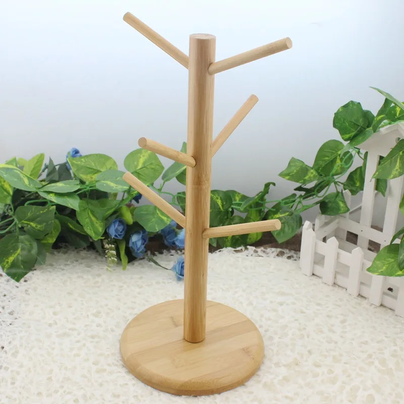 Wooden Coffee Mug Tree Tea Cup Holder Stand Storage Rack With Wooden Coffee Mug Tree Tea Cup Holder