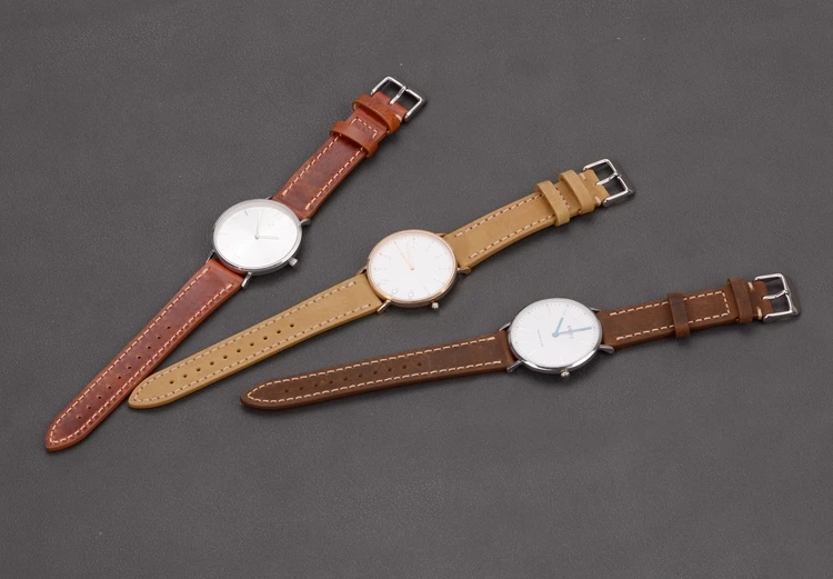 EACHE Classical Quick Release Spring bar Watch Bands 18mm 20mm 22mm More Colors Leather Watch Strap