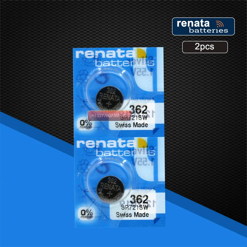 

2pc Renata 362 100% Original Brand New Watch Battery LONG LASTING SR721SW V362 GP62 AG1 RENATA Swiss Made Button Coin Cell
