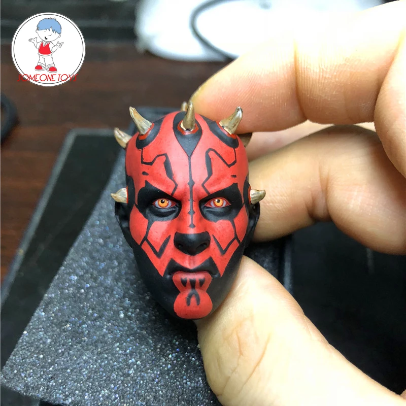 

1/6 Scale Star Wars Solider Darth Maul Head Sculpt Male Head Carved Model For 12" Action Figures