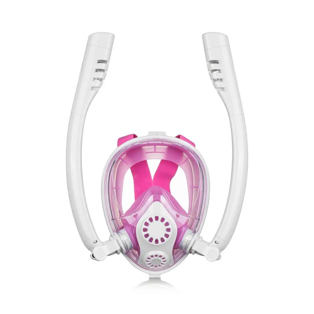Маска для дайвинга, анти-туман, сухая, полное лицо, трубка, подводное плавание, подводное плавание, маски для женщин, мужчин, взрослых, детей - Цвет: Diving Mask 4-S