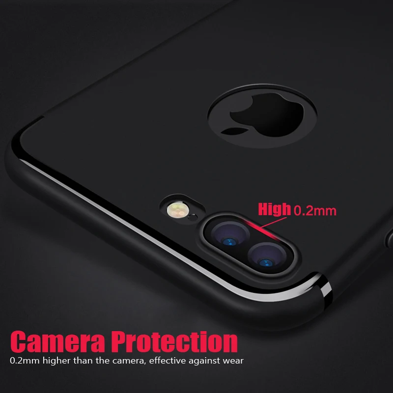 WeiFaJK Luxury Phone Case for iPhone 5s 5 6 6s 7 Plus Case Matte Silicone Soft TPU 360 Cover for Apple iPhone 7 6 6s Plus Cases