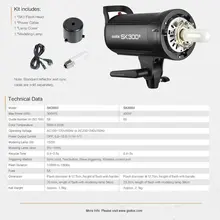 Godox SK400 II 400Ws GN65 Professional Studio Light Built-in Godox 2,4G Wireless X System