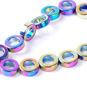 

Good quality 3*8.4mm Natural stone Bright Hematite beads Round circle shape Beads for DIY Necklace Bracelet Jewelry Making