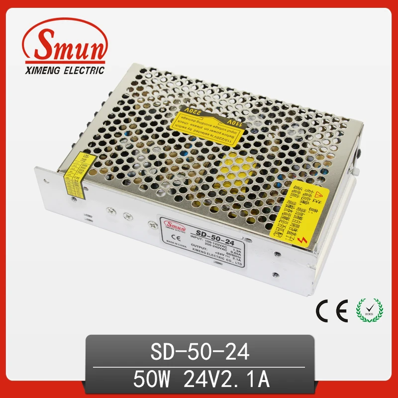 

SMUN SD-50C-24 50W 48VDC To 24VDC 2.1A Isolated Switching Power Supply DC/DC Converter