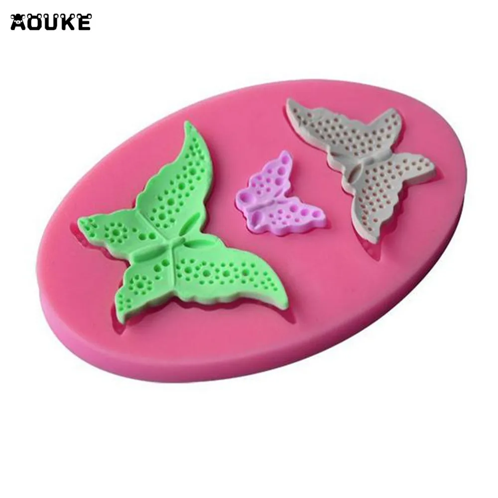

DIY Tools for Cake Decoration Large/Medium/Small Butterfly Hollow out Liquid Silicone Mold Pastry mould Pudding Soap Molds