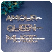 Новое поступление Blingbling заколки для волос аксессуар Британский Стиль Кристалл Бобби шпильки ювелирные изделия оптом