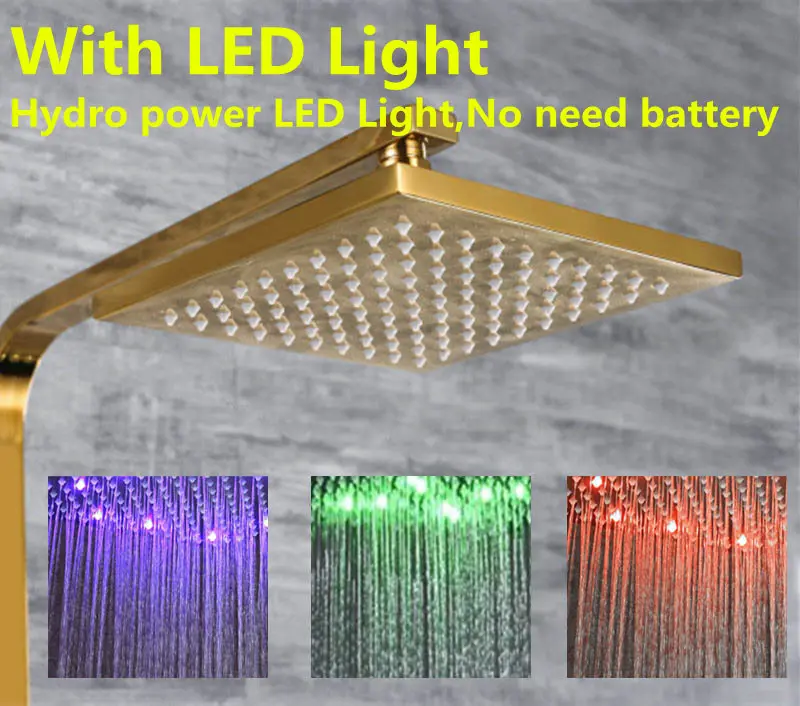 LED golden shower head