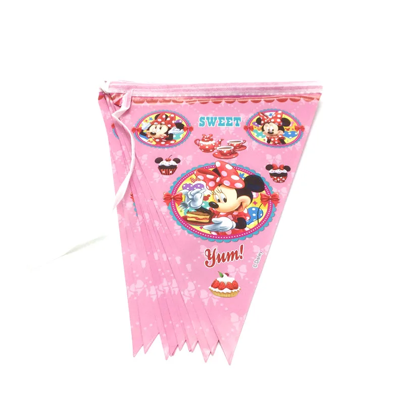 

Disney Minnie Mouse Theme 1Set 2.8m Banners Festival Wedding Kid/Girl Birthday Party Flag Baby Shower Pennant Decoration Supply