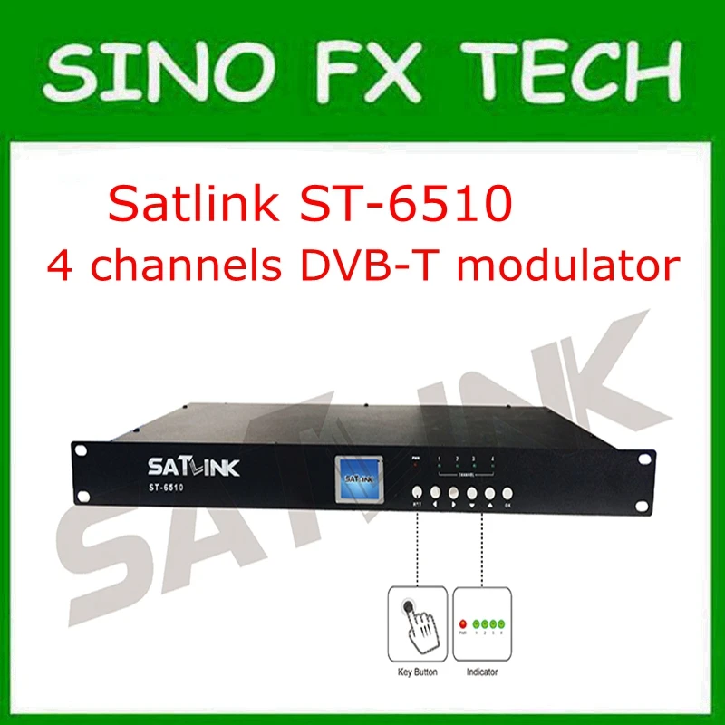 Satlink ST-6510 4 канала DVB-T модулятор HD 1080P MPEG4 1 частота до 4 каналов