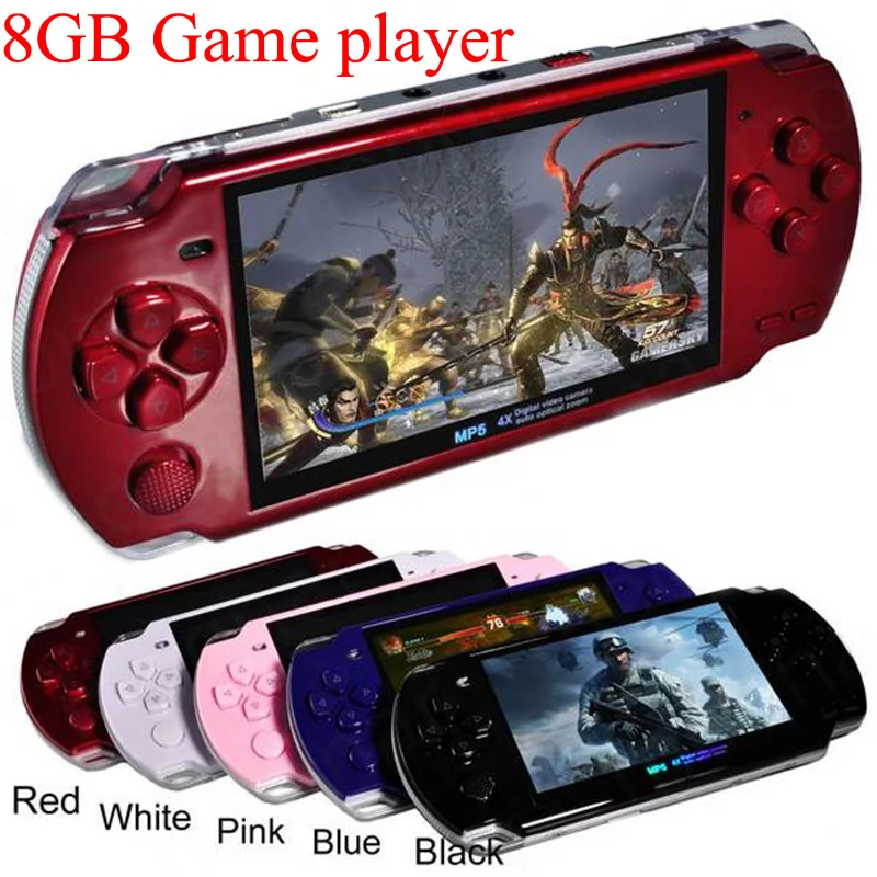 

2019 new handheld Game Console 4.3 inch screen mp4 player MP5 game player real 8GB support for psp game,camera,video,e-boo