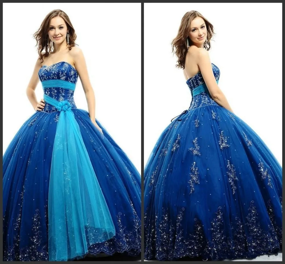 Изящное милое Королевское синее Новое милое синее бальное платье с открытыми плечами Тюлевое бальное платье Индивидуальный размер