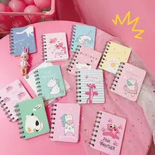 Милый кот Единорог портативный блокнот с небольшой свежей катушкой этот мультяшный блокнот канцелярские принадлежности Маленькая книга студенческий подарок