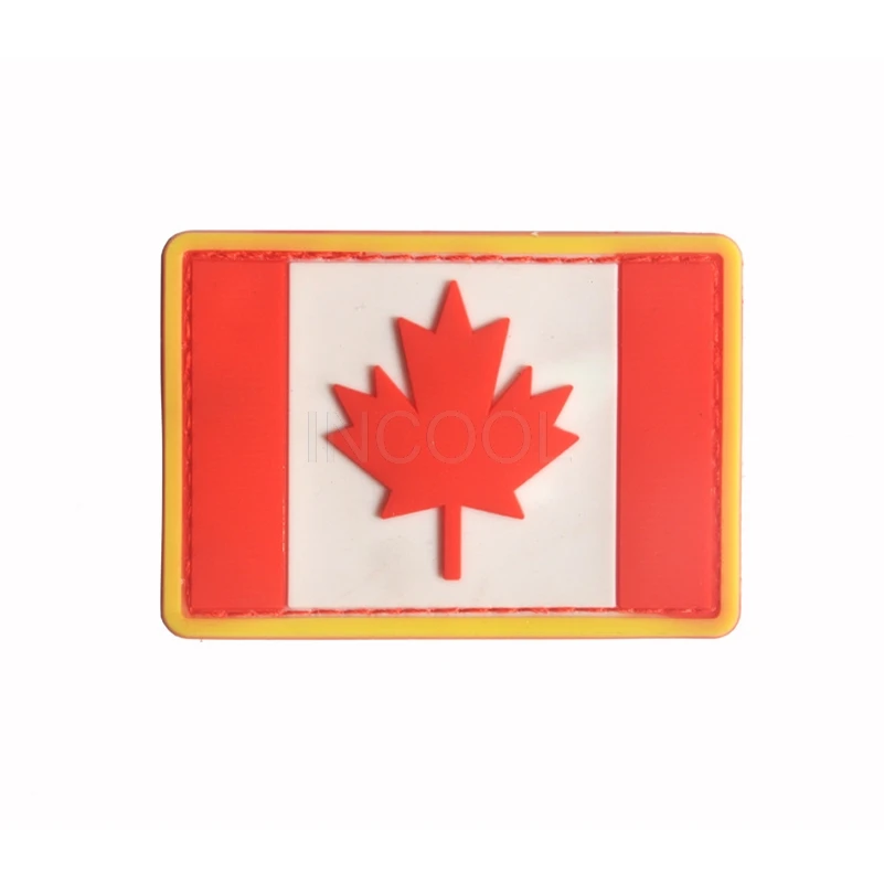 Rubber Patch Canada Flag Canadian Morale Patch With Hook Tactical