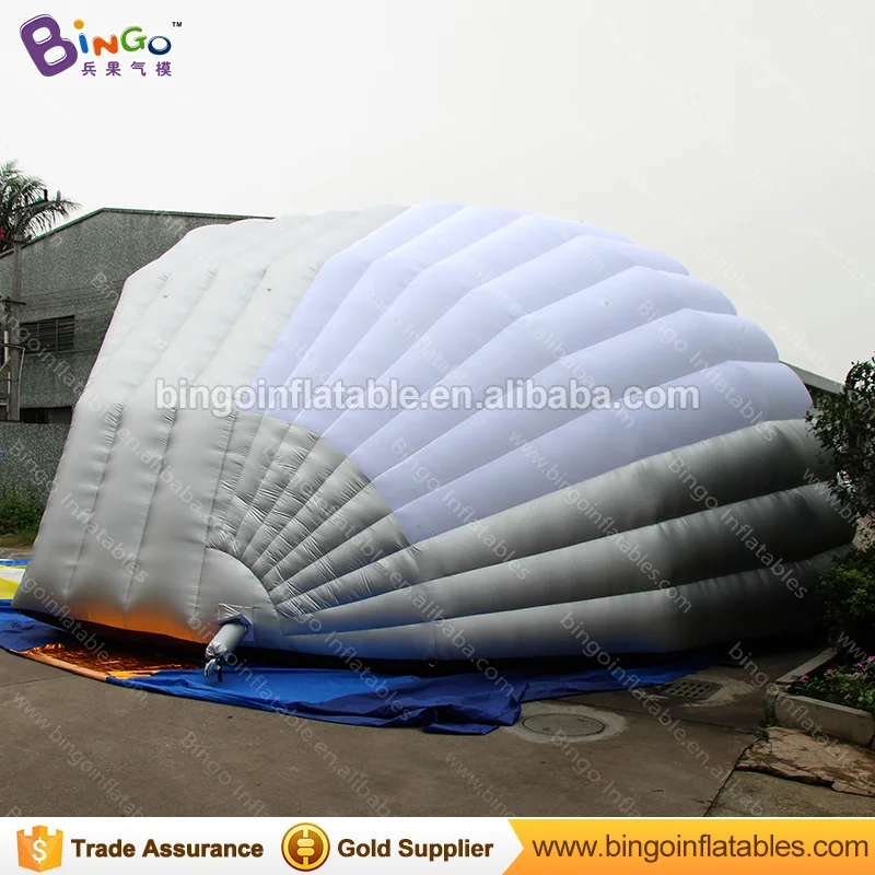  Customized Silver white Inflatable Stage Cover Tent 10x8.5x5 Meters nylon material inflatable cover
