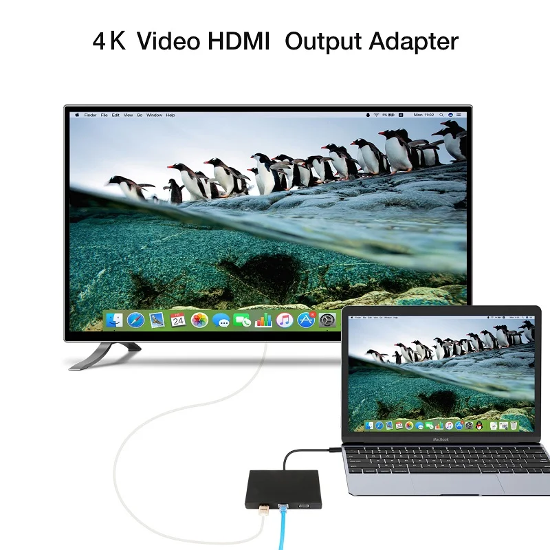 DZLST 8 в 1 Тип usb C 3 концентратор к RJ45 HDMI VGA Ethernet USB 0 SD Card Reader 5 мм аудио PD зарядки