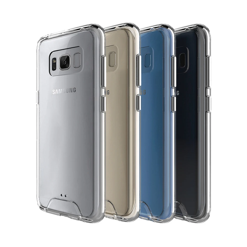

Clear Soft TPU Frame Hard Back Case For Samsung Galaxy S10 Plus S10e Note 9 8 S9 S8 A6 A8 2018 Shockproof Anti-knock Phone Cases