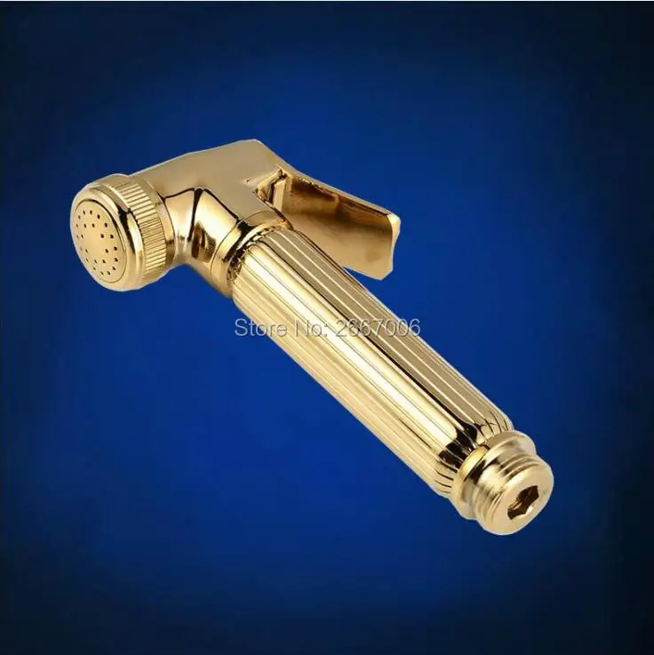 Free shipping Luxury Shower Head Golden Bidet Faucet Hand Held Pet Bath