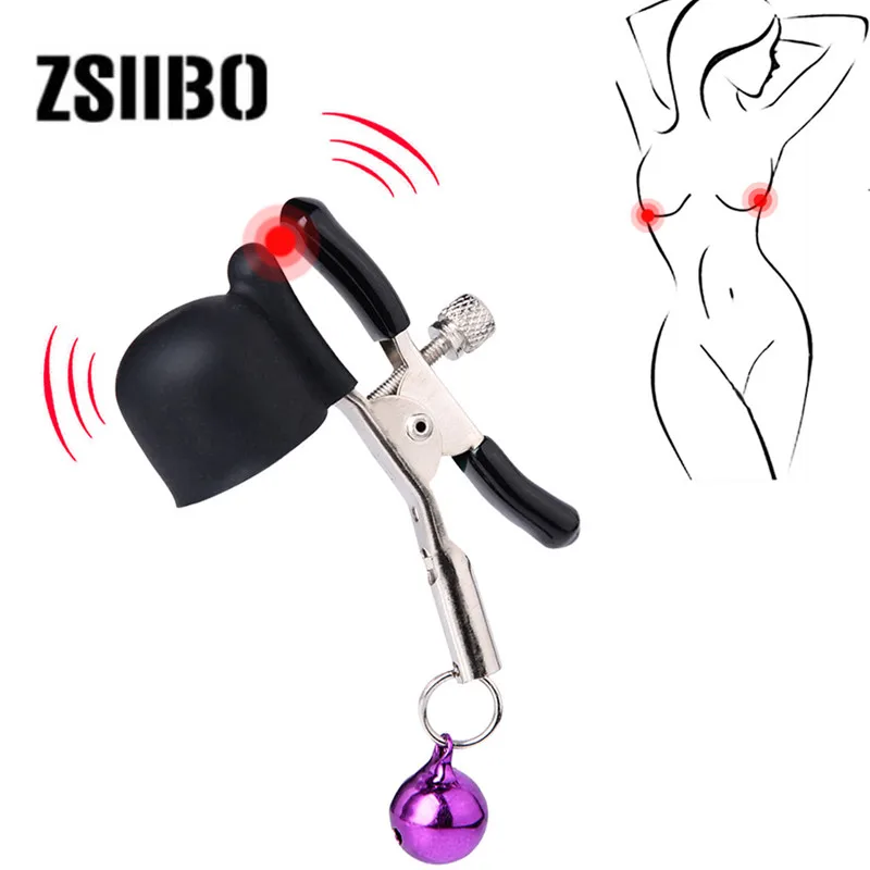Vibration Nipple Clamps Stimulating breast Nipples Clips Adult Games For Couples Flirt Toys Nipple Clips For Women