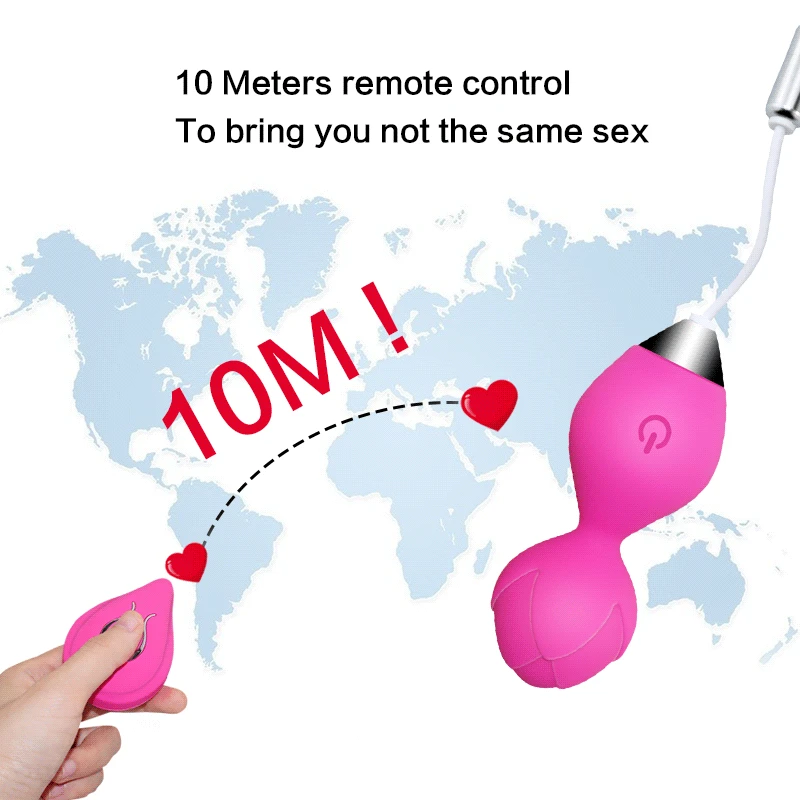 Silicone Kegel Balls Vaginal Tight exercise vibrating egg vibrators for woman remote control Sex Products Sex Toys for women (2)