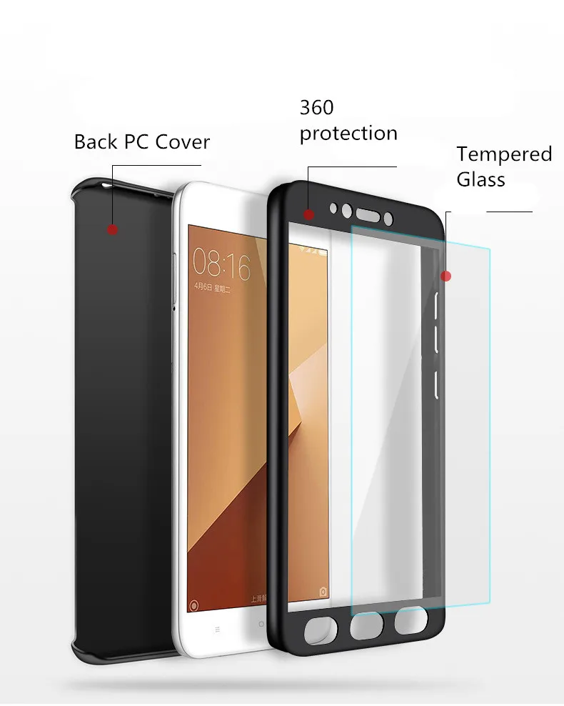 Xiaomi mi5s случае 360 протектор ПК Матовая крышка + закалённое Защитное стекло для mi5