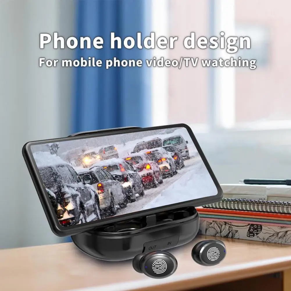 

V11 Mini Touch AI Control TWS 9D Stereo Earphone In-Ear Wireless Earphones Earbuds Headset With 4000mah Auto Power Charging Box