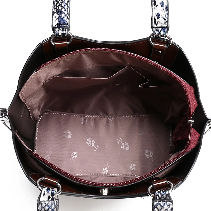 IDUNBAG/роскошные сумки из лаковой кожи 3 шт. женская сумка тоут змеиной на плечо