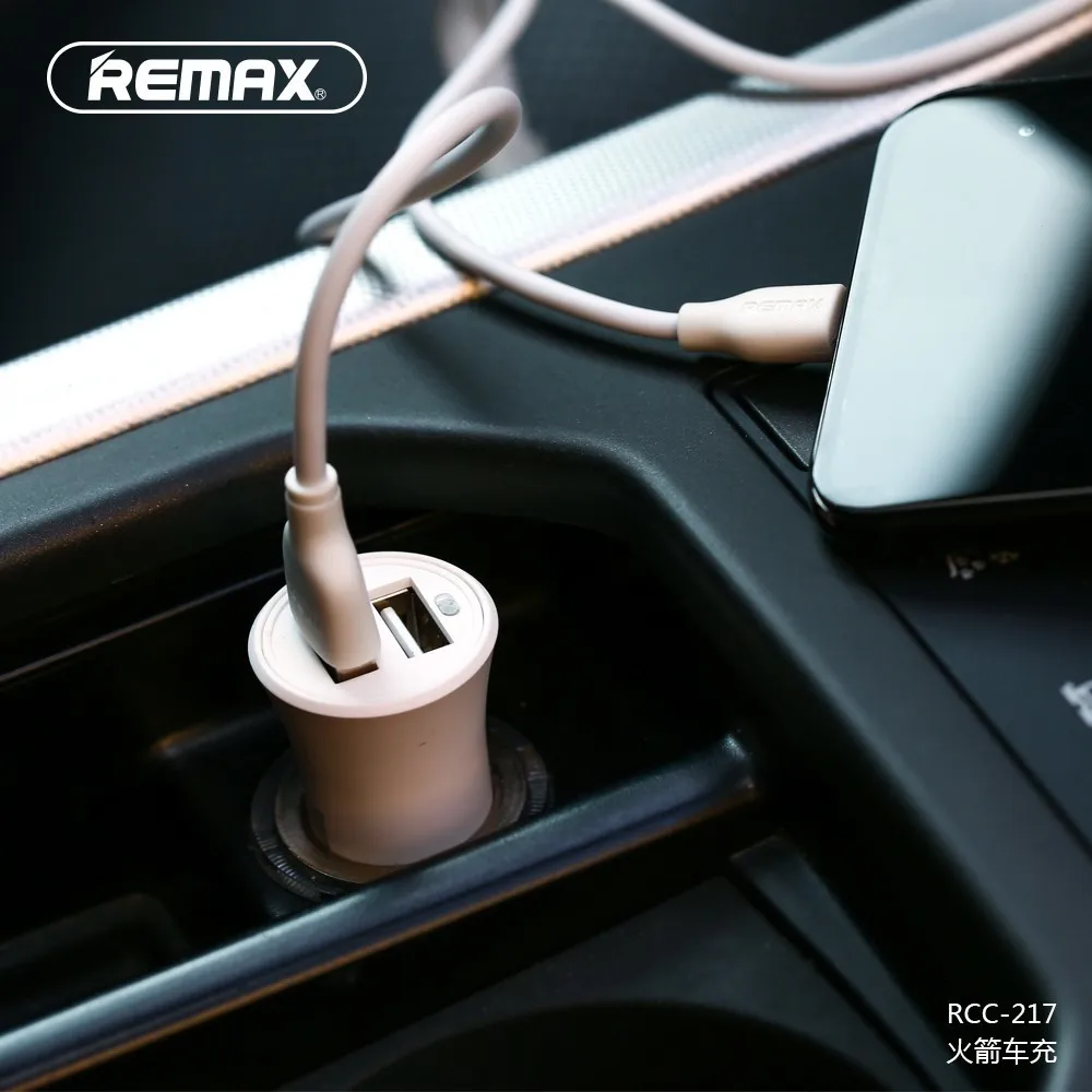 REMAX 2.4A двойной зарядное устройство USB быстрая умная зарядка мини светодиод машины