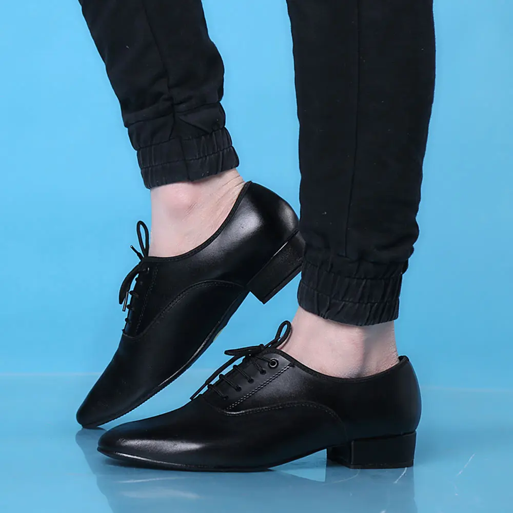 Мужская обувь для латинских танцев из натуральной кожи; Черная Обувь для бальных танцев на квадратном каблуке; обувь для танцев; профессиональная танцевальная обувь для взрослых
