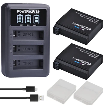 

2x 1680mAh AHDBT-401 AHDBT 401 Battery for Gopro Hero 4 AHDBT401 Batteries + LED 3Port USB Charger For GoPro Hero4 HERO4 Bateria