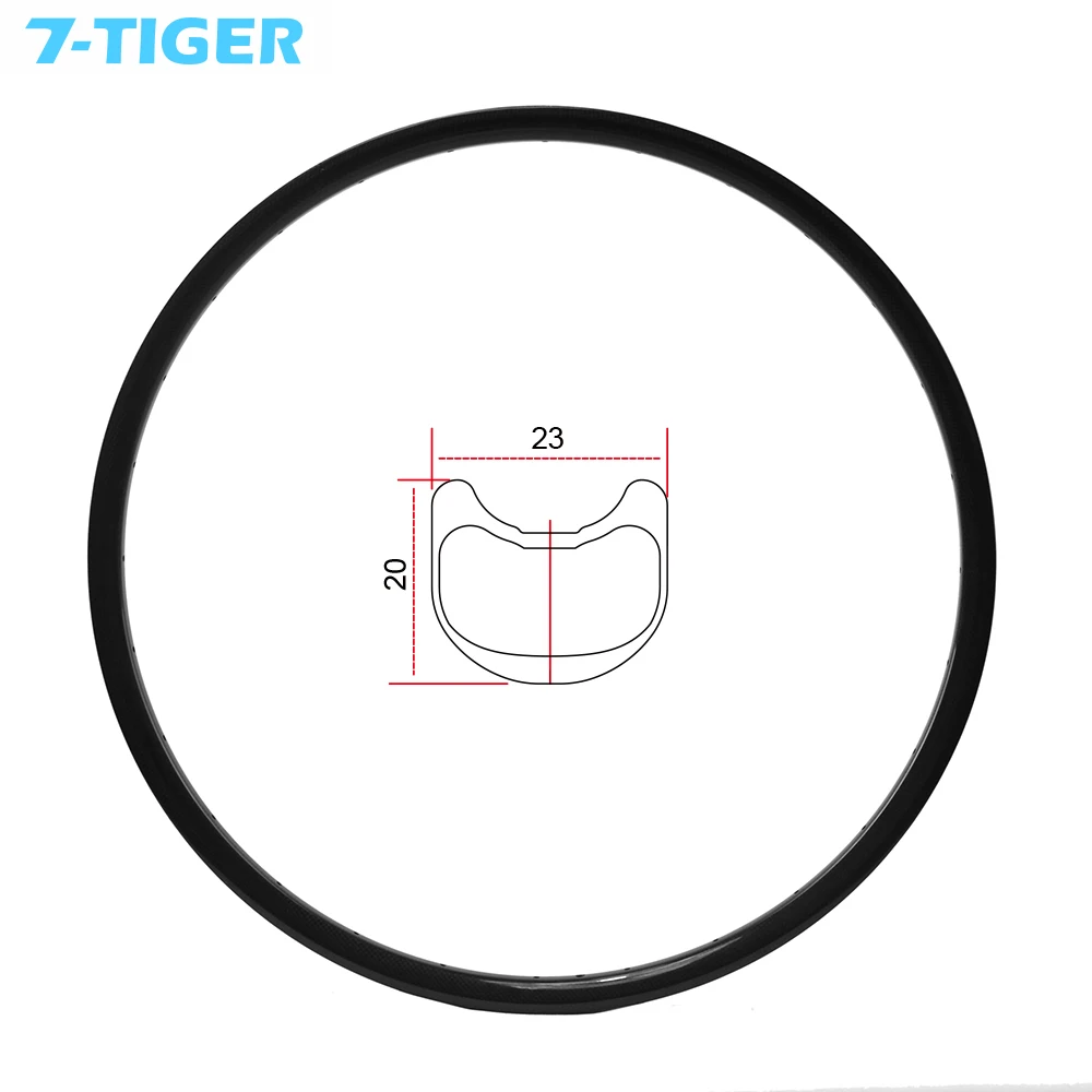 

7-Tiger Lightest bicycle rim 20mm carbon tubular rims Accessories Chinese racing bike rim 20-24 holes