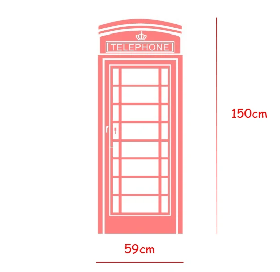 Телефонная будка наклейки на стену для украшения стен Adesivo де Parede Лондон известный классический гостиной дома Decoracao Para Casa