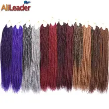 AliLeader Вязание Крючком Твист волосы 1" T27/30/Жук бордовый серый фиолетовый Омбре натуральные синтетические крючком косы Сенегальские твист волосы