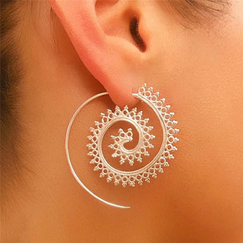 

New Tribal Brass Ear Cartilage Tragus Earring Fake Cheater Ear Gauges Plugs Piercing Taper Strechers Body Jewelry