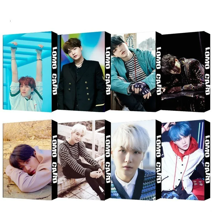 

Hd 30pcs/set Kpop Bangtan Boys Min Yun Ki Suga 9 Design Photo Card Pvc Cards Self Made Lomo Card Photocard
