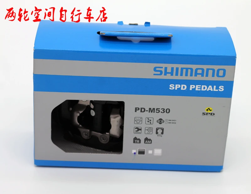 Shimano PD-M530 SPD MTB Трейл MTB без клипса педали с шипами черный белый pedales bicicleta mtb