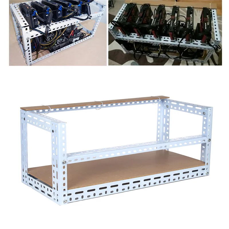 

Steel Coin Open Air Mining Frame Rig Graphics Case Crypto Coin Computer Mining Case ATX Fit 10 GPU For Ethereum ETH ETC ZEC