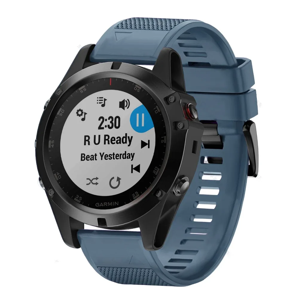 26 мм 22 мм Смарт-часы ремешок для Garmin Fenix 5X5 Plus 3 3HR D2 S60 gps часы Quick Release силиконовый Easyfit браслет