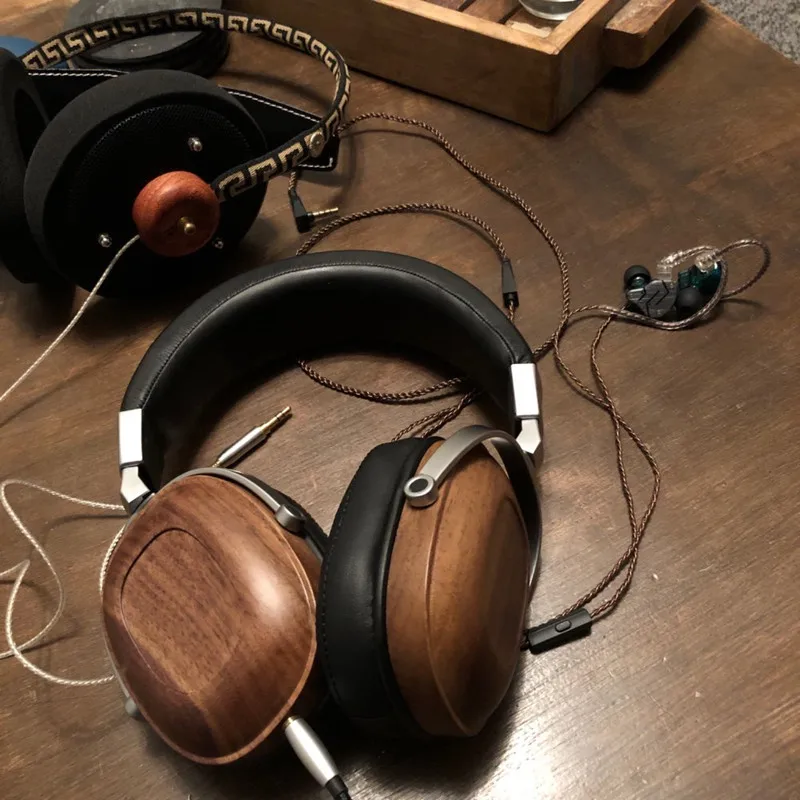 B8 наушники HIFI Стерео Динамические Деревянные Наушники Накладные DJ Мониторинг