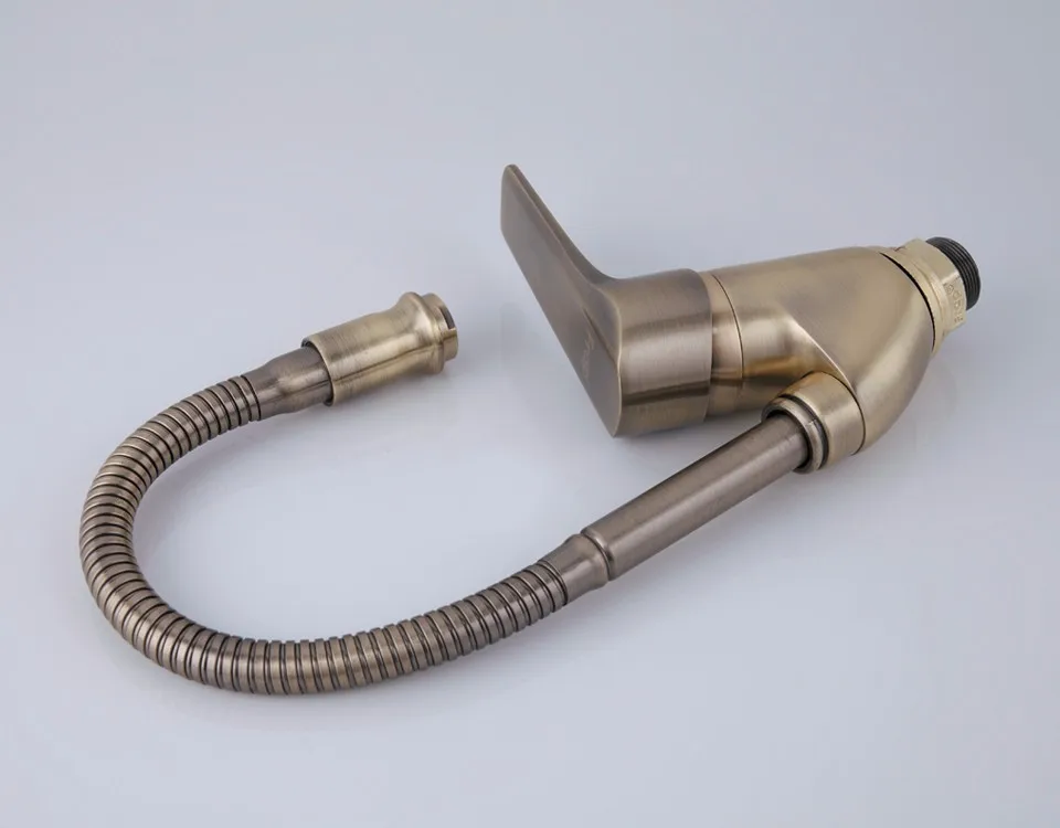 Frap Antique Style Bronze Kitchen Faucet Cold and Hot Water Mixer Tap Torneira Cozinha Flexible Nose 360 Degree Rotation F4330-4