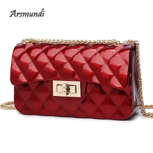 Arsmundi женская сумка летняя новая сумка на плечо с ромбовидной цепочкой желеобразная маленькая сумочка ароматный ветер мини сумка через плечо