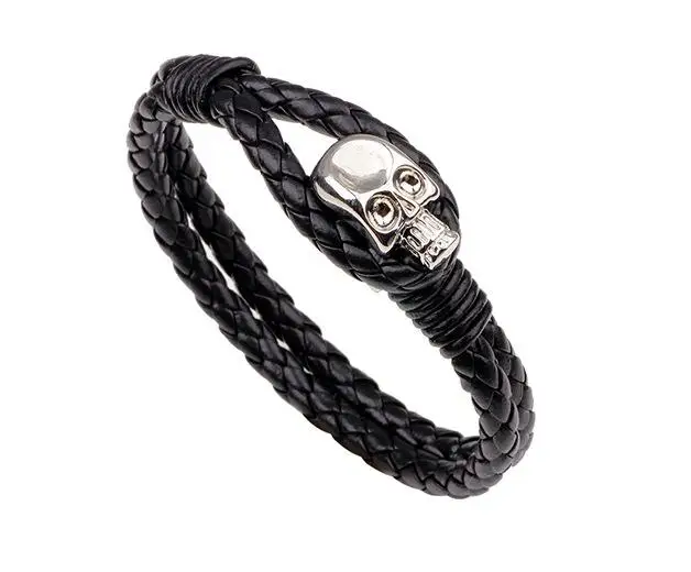 wholesale customize bracelet man jewelry lover bracelet skull