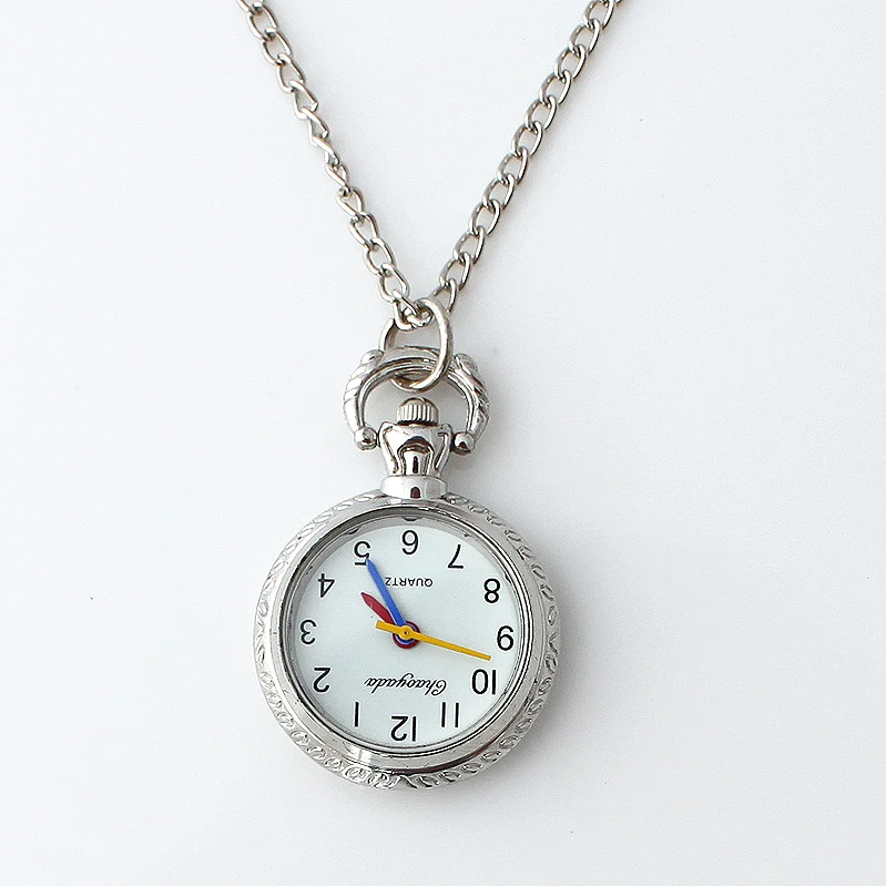 

Cute Watch Mini Metal Chain Watch Hot Popular Pocket Pendant Watch Necklace Quartz Watch + Party Gift Bag GL55