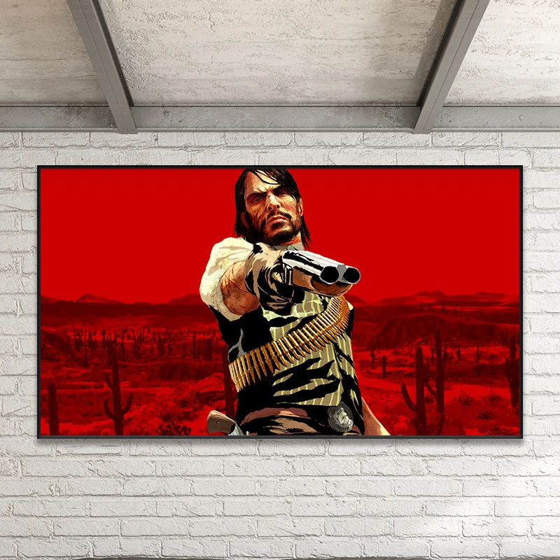 Red Dead Redemption 2 постеры и принты, Картина на холсте, художественные настенные картины для гостиной, детской комнаты, Горячая игра, украшение для дома