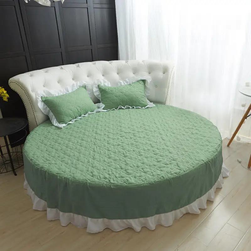 2020 Korean Style Bed Skirt Round Sheet Solid Color For Korean Style Bed Skirt Round Sheet