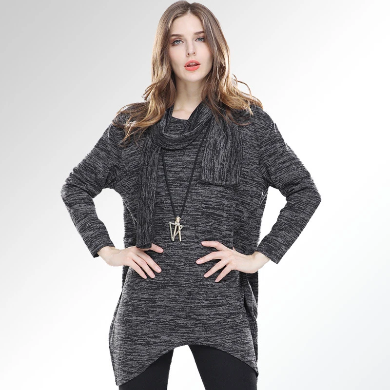 2018 Loose Pullovers Sweaters Crew Neck Knitwear Long Sleeve Sweater